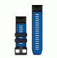 QuickFit 26 Watch Bands - Black/Pilot Blue Silicone - 26 mm - 010-13393-09 - Garmin